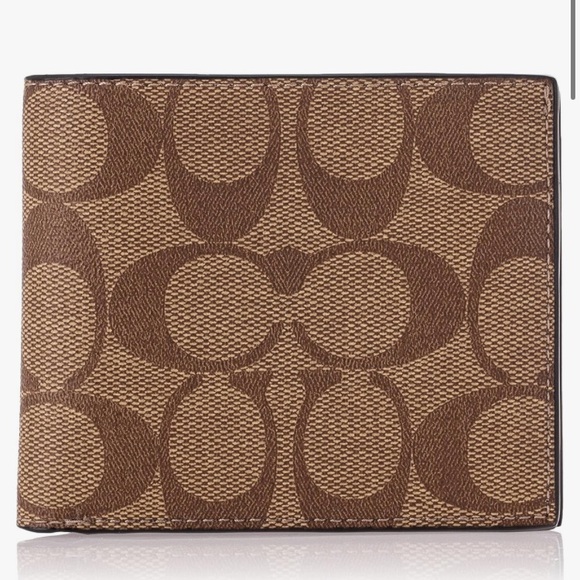 Coach Id Billfold Wallet In Signature Canvas F66551 - Picture 6 of 9